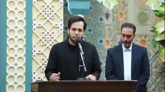 حامد سلطانی در مراسم ختم همسر و فرزند خردسالش سخنرانی کرد | فیلم 
