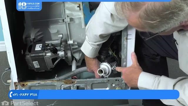  تعمیر موتور ماشین لباسشویی - تعویض پمپ تخلیه  