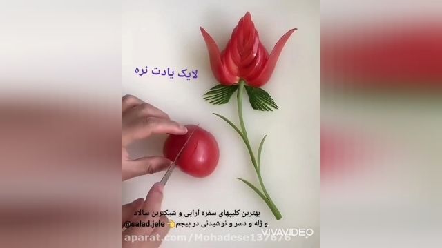 روشی ساده برای تزیین گوجه 