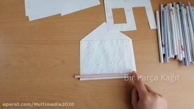 چگونه از کاغذ باطله خانه بسازیم - ساخت کابین چوبی کوچک