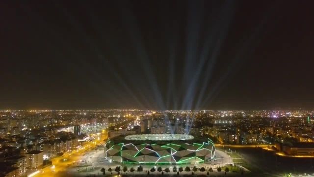 رقص نور رویایی در استادیوم 42 هزار نفری فوق مدرن قونیه | فیلم 