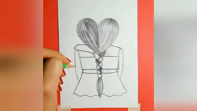 آموزش نقاشی ساده و زیبا || آموزش نقاشی دخترونه