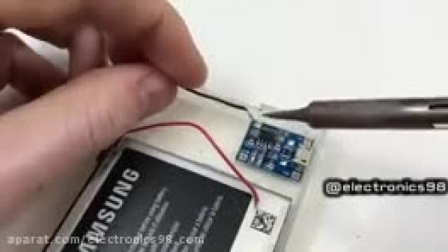 آموزش حرفه ای ساخت چراغ اضطراری قابل شارژ با استفاده از باتری تلفن همراه