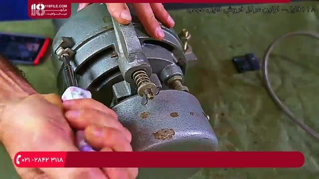آموزش تعمیر چرخ خیاطی - تعمیر موتور کلاچ چرخ خیاطی صنعتی
