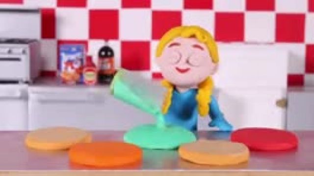 دانلود انیمیشن خانواده خمیری این قسمت  Kids Cooking A Rainbow Cake 