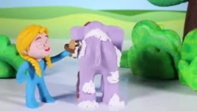 دانلود انیمیشن خانواده خمیری این قسمت  Baby Elephant Has A Rainbow Showe