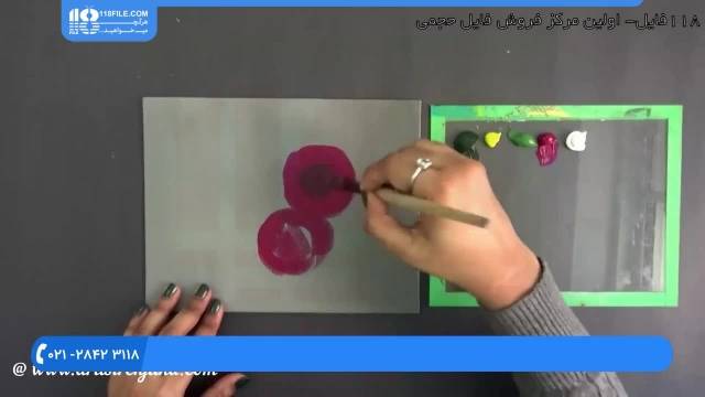 آموزش نقاشی روی پارچه|نقاشی روی پارچه(نقاشی دو تا گنجشک )