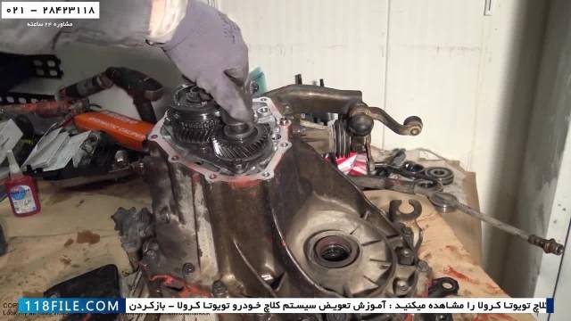 آموزش تعمیر کلاچ موتور تویوتا - تعمیر گیربکس تویوتا کرولا قسمت پانزدهم