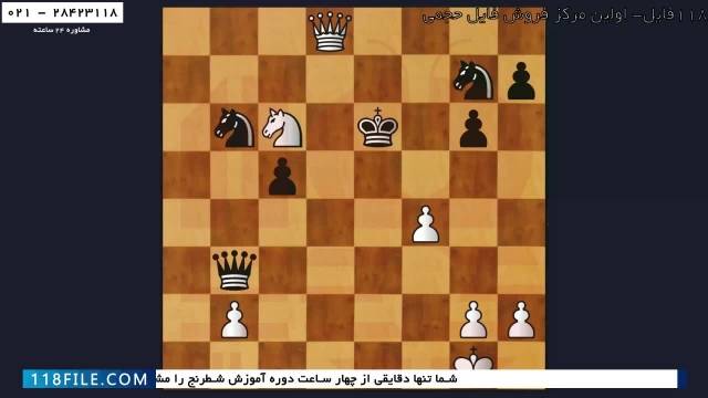 آموزش ترفندهای شطرنج - انواع حمله در شطرنج - تاکتیک سیخ کباب