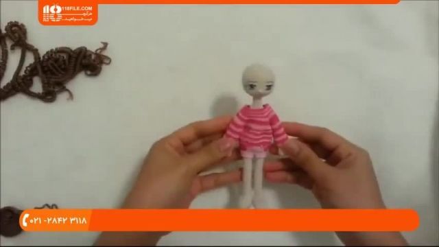 آموزش عروسک بافی - روش بافت عروسک - آموزش قلاب بافی کلاه گیس