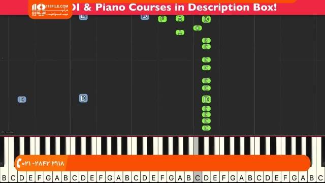 تمرین نواختن کامل آهنگ پیانو