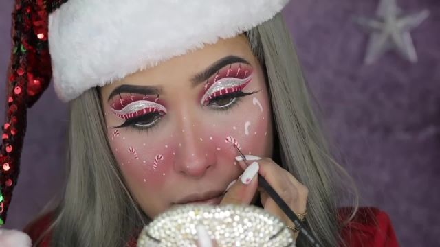 دانلود ویدیو آموزش آرایش فانتزی برای کریسمس بامزه و کیوت