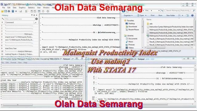Malmquist Productivity Index Use malmq2 With STATA 17