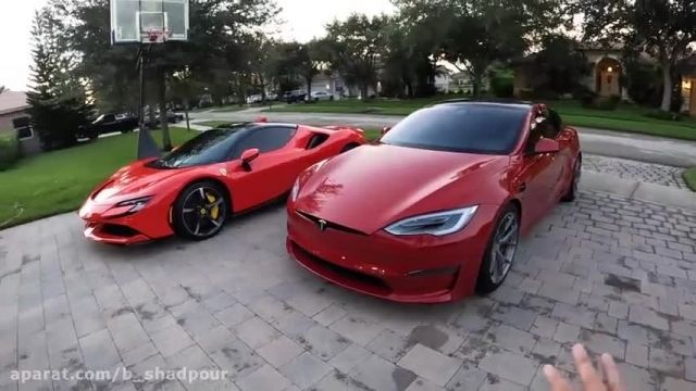 نبرد 1000 اسبی ها - Ferrari SF90 در مقابل Tesla Plaid