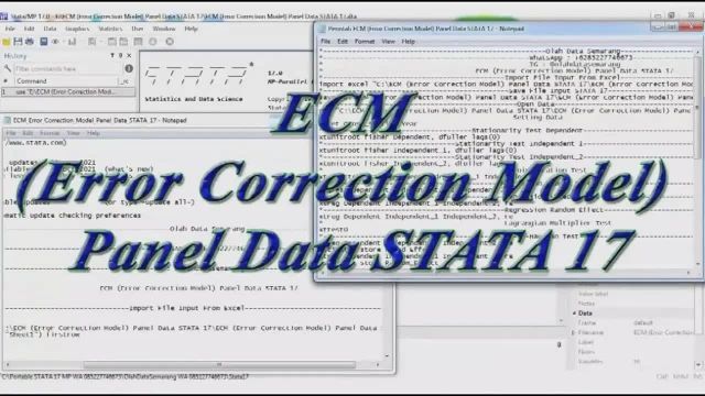 ECM (Error Correction Model) Panel Data STATA 17