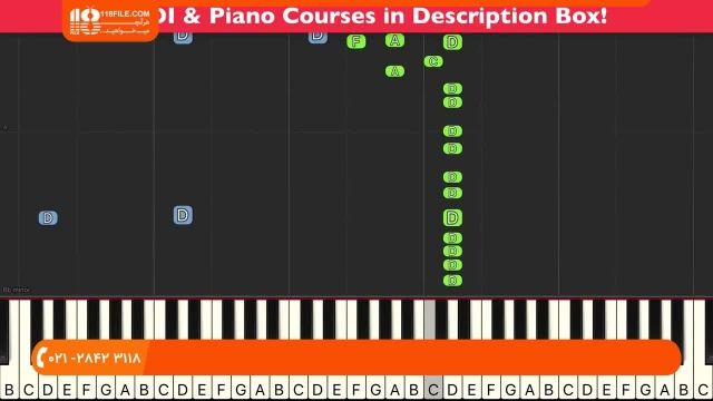 آموزش تصویری پیانو - تمرین نواختن کامل آهنگ