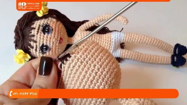 آموزش بافت عروسک دختر - عروسک رومینا