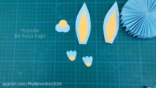 ساخت اوریگامی خرگوش با کاغذ-کاردستی جالب