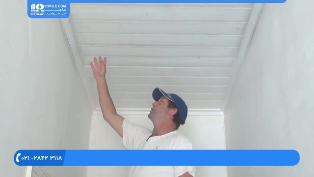 آموزش رنگ آمیزی ساختمان - آموزش رنگ آمیزی سقف پنل چوب