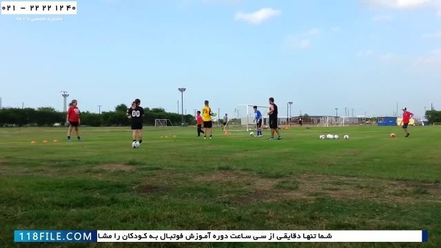 آموزش فوتبال به کودکان-آموزش تکنیک فوتبال-آموزش پاسکاری و کنترل سریع توپ
