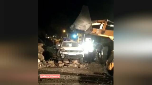 ریزش کوه در جاده چالوس در شامگاه 30 مرداد | ویدیو 