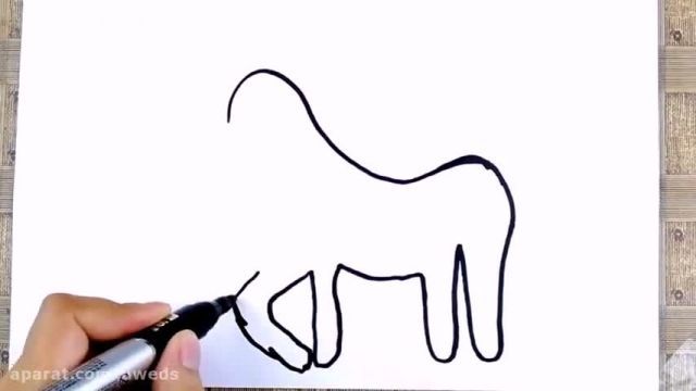 آموزش نقاشی به کودکان - طراحی اسب تک شاخ