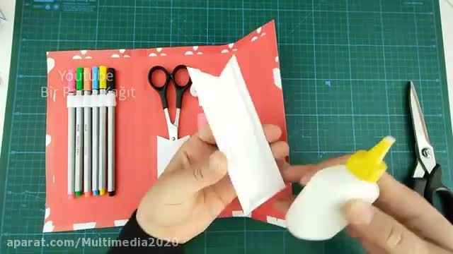 آموزش ساخت جا مدادی جا دار و کاربردی با کاغذ A4