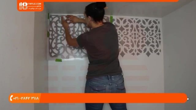 آموزش نصب کاغذ دیواری - آموزش طرح رنگی برای حمام