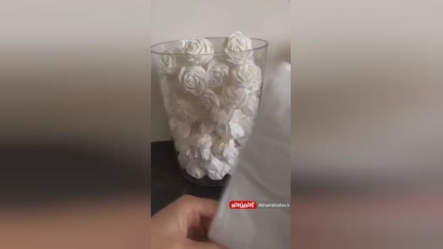 درست کردن گل با دستمال کاغذی 