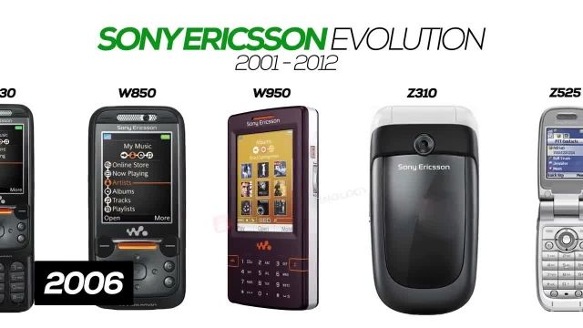 سیرتکاملی گوشی های Sony Ericsson