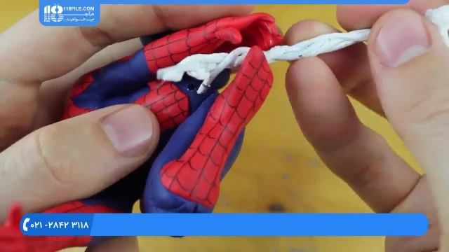 آموزش ساخت عروسک خمیری - ساخت مرد عنکبوتی