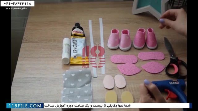  آموزش دوخت عروسک روسی در ایران - ساخت کفش کالج عروسک