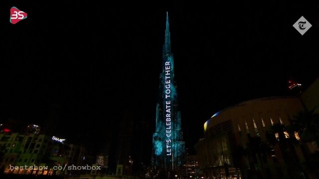 مراسم باشکوه آتش بازی سال نو میلادی(2021 در دوبی - برج خلیفه