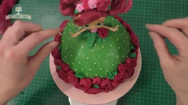آموزش قدم به قدم ساخت کیک عروسک روزی بلوم با کرم کره ای