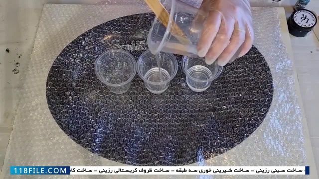 آموزش ساخت ظروف رزینی دفرمه-ساخت ظرف کریستالی رزینی مشبک