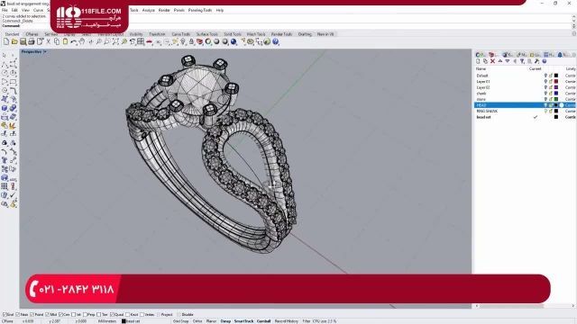 آموزش جواهر سازی - دستورالعمل طراحی انگشتر در نرم افزار راینو