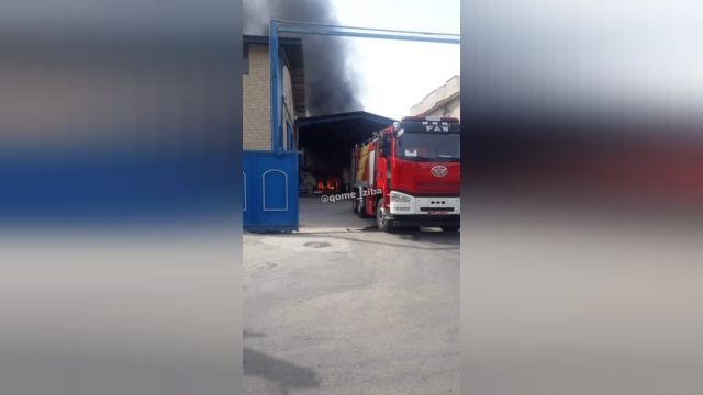 فیلم آتش‌سوزی مرگبار کارخانه مواد شوینده در قم | 12 کشته و مصدوم 
