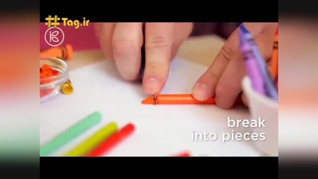 ساخت مداد شمعی با شمع | درست کردن مداد شمعی طرح کاپ کیک | ویدیو 
