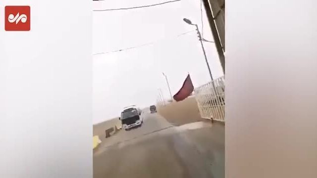 باران شدید در مرز شلمچه | ویدیو 