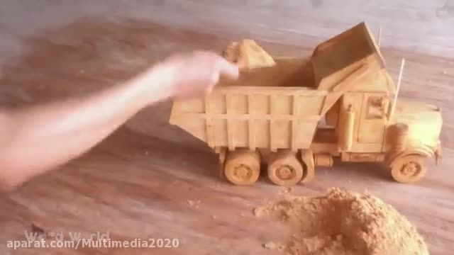 آموزش ساخت کاردستی کامیون باری با چوب بسیار ساده !