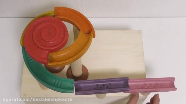 ساخت کاردستی شگفت انگیز - وسایل بازی - راه آهن رنگارنگ چوبی