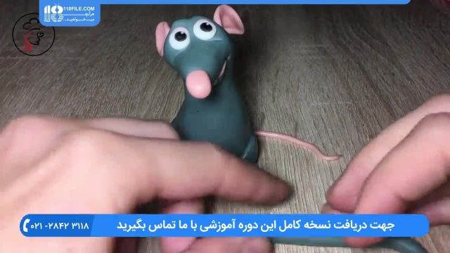 آموزش ساخت عروسک خمیری|عروسک خمیری|عروسک سازی(عروسک موش سرآشپز)