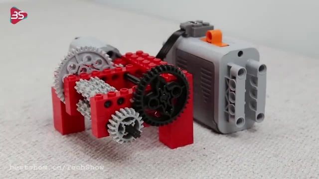 آموزش دستگاه کاغذ خردکن با چرخ دنده‌ های لگو اسباب بازی