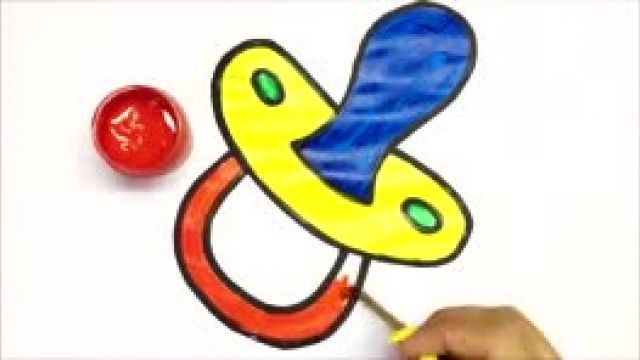 آموزش کشیدن نقاشی پستانک برای کودکان 