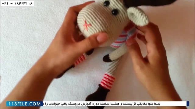 آموزش آنلاین بافت عروسک حیوانات -عروسک بافی -قلاب دوزی شلوار عروسک