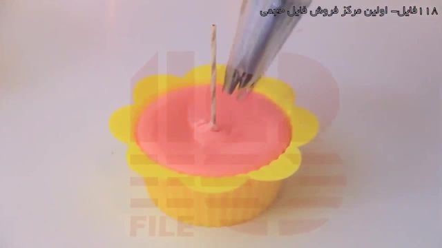 آموزش شمع سازی - آموزش شمع آرایی - ( ساختن شمع های طرح کاپ کیک )