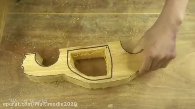 آموزش کاردستی با چوب - ساخت ماشین زیبا