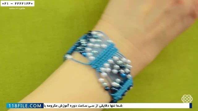 آموزش مکرومه بافی - مکرومه دستبند-آموزش آسان ساخت دستبند مکرومه با مهره