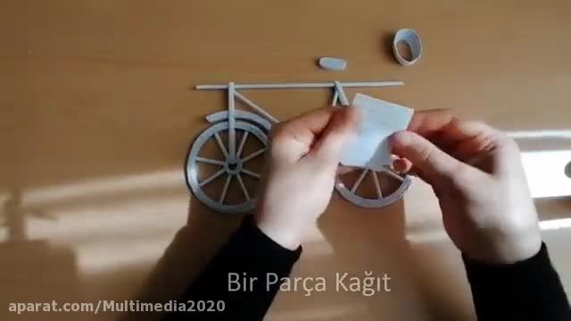 ساخت دوچرخه های کاغذی بسیار آسان برای سرگرمی بچه ها
