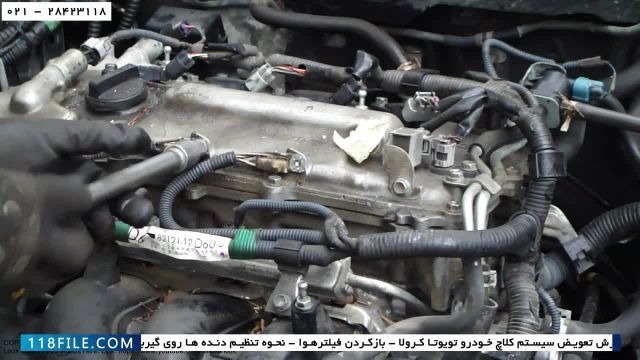 آموزش تعمیر کلاچ ماشین- آموزش کلاچ و دنده - جداسازی کابل اصلی اتصال موتور